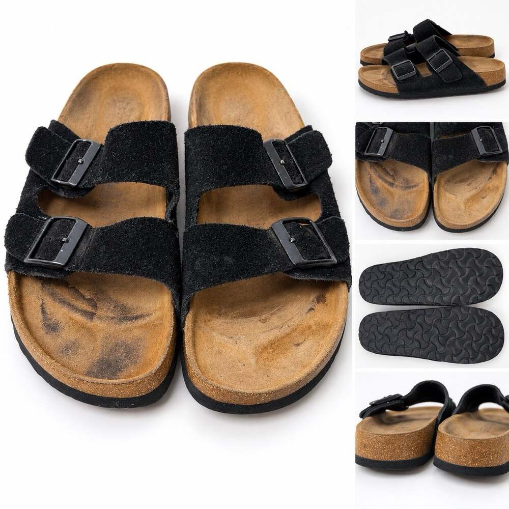 Birkenstock Arizona Black Suede Leather Sandals EU 42 US Men 9 Women 11
